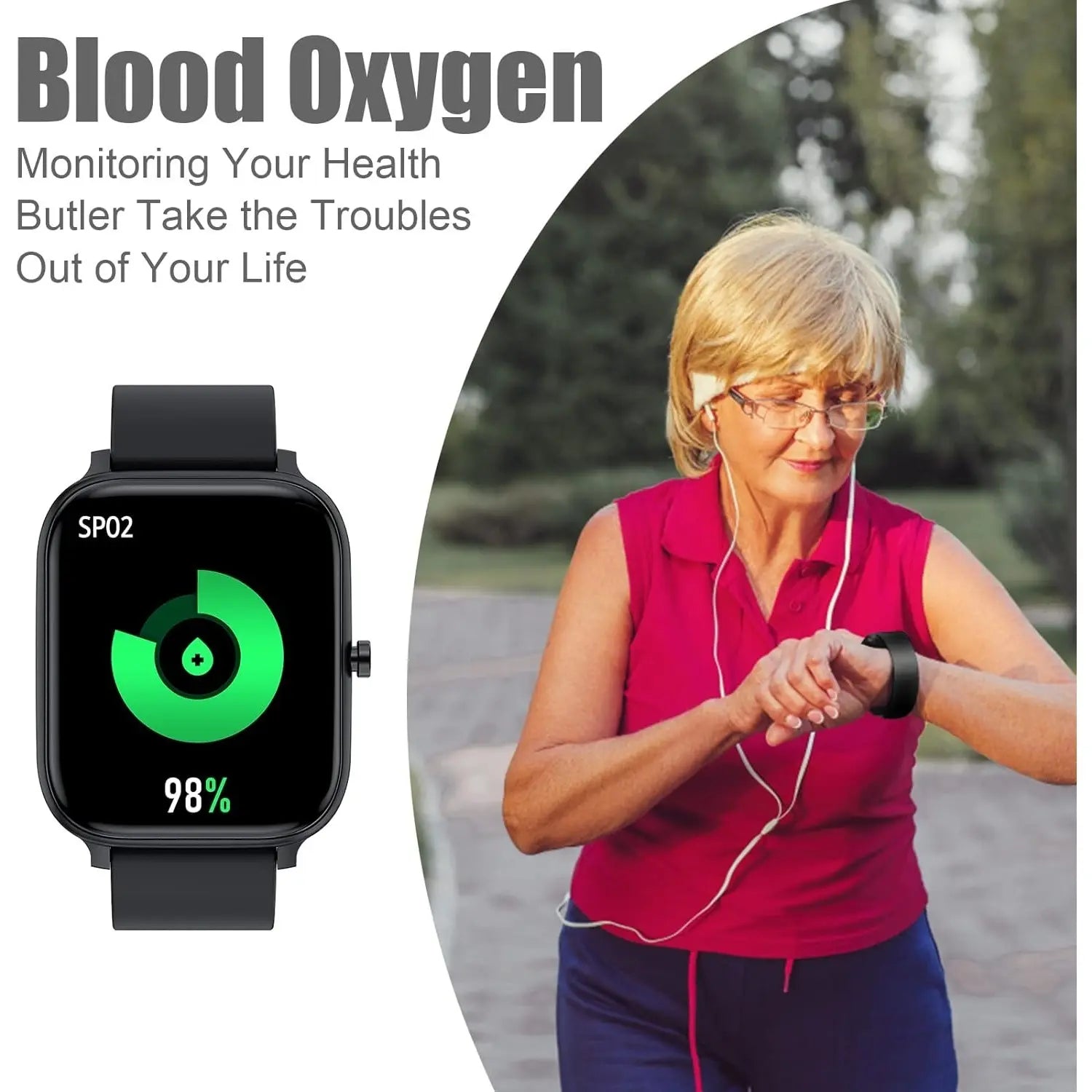 2026 US Spring Glow up Campaign: Smart Watch for Men & Women, 1.83" Touch Screen Fitness Tracker, Activity & Step Monitor, Message Notifications, Multiple Sports Modes, IP68 Waterproof, Compatible with Ios & Android Devices